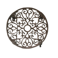 Support de pot de fleurs rond en métal de haute qualité, vente en gros directe d'usine, support de plantes mobile robuste pour l'intérieur et l'extérieur, pour la maison et le jardin