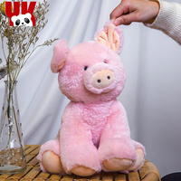 Jouets en peluche personnalisés, cochon rose mignon, peluche douce, animaux en peluche rembourrés de coton PP, 31-50 cm, unisexe
