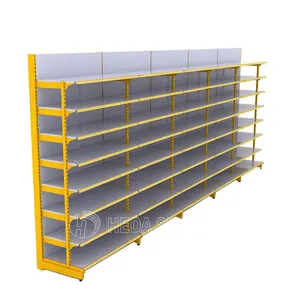 Servicio OEM, Exhibidor Blanco de 4 Niveles, Estantes de Supermercado, Góndola para Farmacia - Product Image 1