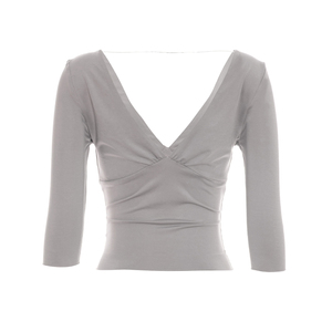 Camiseta de Verano para Mujer Viviblook C26TP221, Nueva, Sexy, de Color Sólido, Cuello en V, Estilo Casual para Damas - Product Image 5