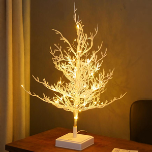 Lámpara LED de <span class=keywords><strong>Abedul</strong></span> Blanco al por Mayor, Lámpara de Mesa con Ramas de Nieve y Batería, Árbol de Navidad para Decoración Navideña de Interiores - Product Image 5