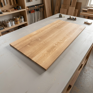 Table de conférence en chêne blanc personnalisable avec un design de plateau unique et des options de taille sur mesure - Product Image 2