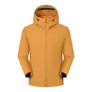 Hooded Lightweight Single Layer Windproof Jacket Unisex Outdoor Hiking Clothing Full Sleeve Natural Waist - Product Image 2