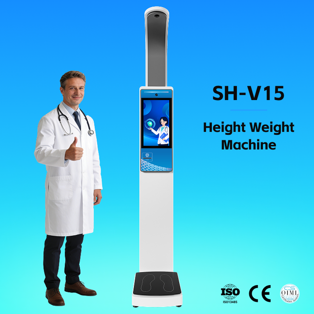 SHANGHE SH-V15 Intelligent BMI Height Weight Scale LCD HD 19.0-inch Display Printer Personal Use Medical Grade ROHS Certified