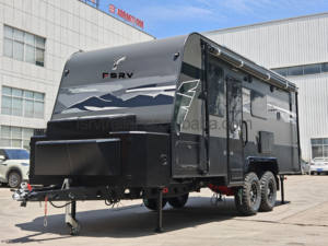 Style moderne Aventure en plein air Fonction mobile Camping Camper Caravan Stockage extérieur spacieux Construction durable Remorque de voyage - Product Image 2