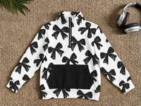 Sweat-shirt décontracté à manches longues et demi-zip Loveda pour femmes et filles, avec logo personnalisé, imprimé, grande taille, chaud et tendance pour l'hiver