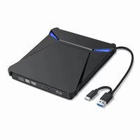 USB3.0 harici DVD sürücü ile USB/tip-c portları + SD/TF 5 In 1 taşınabilir CD ROM için Mac/Linux Windows XP/10/8/7 dizüstü