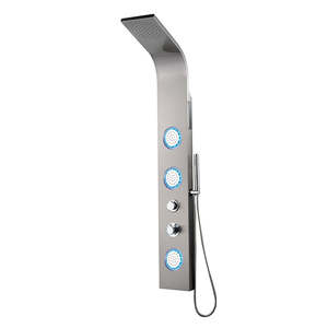 Douche en acier inoxydable chromé avec 3 jets chauds et mitigeur avec inverseur, kit de fixation inclus pour la sécurité de la salle de bain - Product Image 3