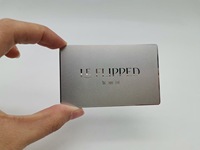Miroir noir et or en acier inoxydable cartes de visite en métal imprimé UV technique gravée
