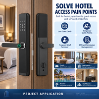 Serrure de porte de chambre d'hôtel Eseye en acier inoxydable 304, système de sécurité et d'accès électronique avec carte RFID, compatible Cloudbeds Desfire