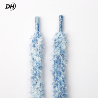 Lacets plats en peluche doux et moelleux, multicolores dégradés, unisexe, 13 mm, en textile, pour remplacement de lacets de baskets et chaussures décontractées