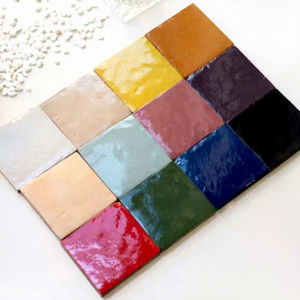 Piastrelle in Ceramica Smaltata Artigianale Marocchina 10x10 Stile Vintage con Sfondo Sfumato per Pareti, Ideali per Homestay e Caffè - Product Image 2