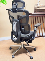 Chaise de bureau ergonomique Sai Gu chinoise à dossier haut, avec accoudoirs robotisés 8D réglables, pivotante, en maille, appui-tête réglable, garantie 5 ans