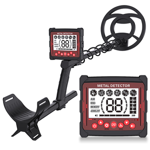 Détecteur de métaux professionnel en plastique noir et rouge, pour adultes, haute sensibilité, recherche de pièces d'or et d'argent, GT858H - Product Image 2