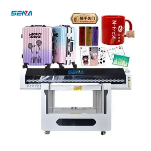 Amiral gemisi SENA A3 3D dijital yazıcı mürekkep püskürtmeli masaüstü UV yazıcı için 9060 fotoğraf kartı dizüstü PVC cam Metal araba BASKI MAKİNESİ