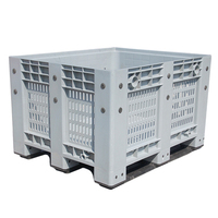 Bacs de Rangement Hygiéniques et Conteneurs en Vrac 1200x1000x780mm en Maille Perforée, Palettes en Plastique Durables, Recyclables et Empilables