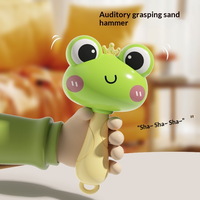 Juguete Sonajero de Rana para Bebés - Maraca, Campana, Juguete Sensorial Auditivo para Educación Temprana y Desarrollo de la Agarre