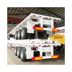 High Bearing Capacity 3 4-axle Steel Equipment Trailer Heavy Duty Low Bed Trailer Flatbed Semi Trailer China