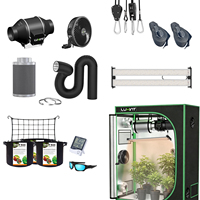Kit de culture complet LUXINT pour débutants 2x4, tout-en-un pour 3 plantes avec barre LED de culture 240w, système de ventilation à conduit de 4 pouces