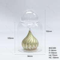 Pot à bougie en verre vide de luxe, double paroi, givré, noir et blanc, personnalisé, ambre, 4oz 6oz 8oz, vente en gros, direct usine