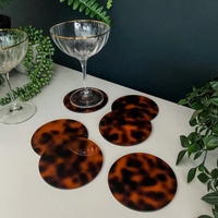 Sous-verres en acrylique tortue léopard