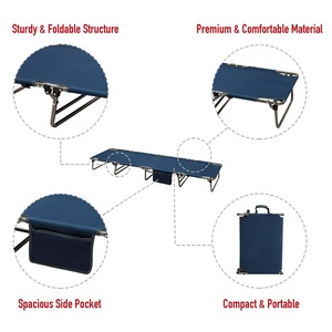 เตียงสนามพับได้แบบพกพา โครงเหล็ก รุ่น AB2107 ลดราคาพิเศษ - Product Image 3