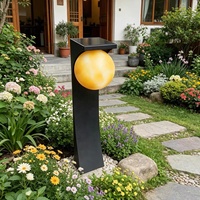 Lampes à pilier LED de jardin modernes en acier inoxydable, étanches IP65, diamètre 25/30/40 cm, base E27, lampes décoratives de jardin