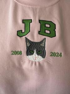 <span class=keywords><strong>Felpa</strong></span> con cappuccio con ricamo per animali domestici personalizzata con foto ritratto del tuo animale domestico regalo unico per gli amanti degli animali domestici - Product Image 6