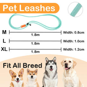 Umweltfreundliche Multifunktionale Mehrfarbige <span class=keywords><strong>Nylon</strong></span> Freihand Ein-zu-Zwei Hundeleine Langlebige Einziehbare Haustierleine - Product Image 3