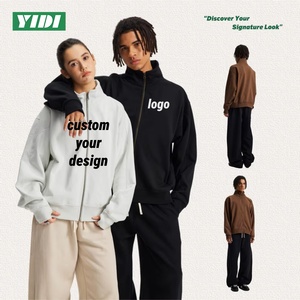 Yidi Biểu Tượng Tùy Chỉnh Trọng Lượng Nặng 430gsm Áo Thun Nam Cao Cổ Dài Tay Áo Thời Trang Đường Phố Ngoài Trời Du Lịch Thoải Mái Khâu Tops - Product Image 1