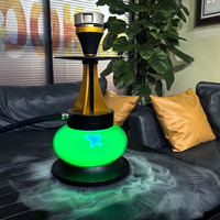 Nouveau Narguilé Arabe Métallique Luxe Léger, Narguilé Chic de Bar Arabe, Ensemble de Narguilé Lumineux Coloré