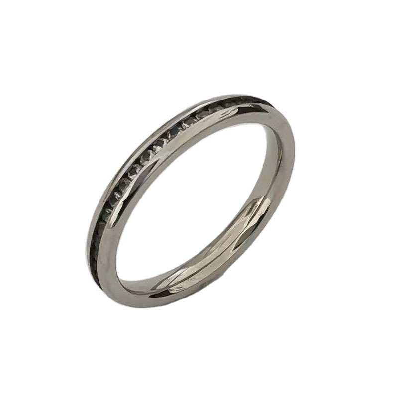 Half Circle Micro Insert Small Zirconias Diamonds Ring colorful all shape moissanite engagement ring