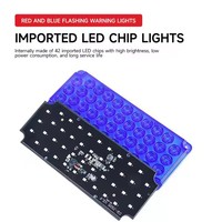 Feux de signalisation LED stroboscopiques rouges et bleus de haute qualité 12V/24V, universels pour voitures, camions, remorques et casernes de sécurité