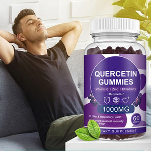 Quercetin Protect Gummies-Défense <span class=keywords><strong>respiratoire</strong></span> Puissance immunitaire et stress calme pour la santé avec sureau VC et bromélaïne 60 Gummies - Product Image 5