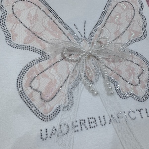 Chuyển In Ấn Và Sửa Chữa Nóng Màu Hồng Ren <span class=keywords><strong>Rhinestone</strong></span> Chuyển Sửa Chữa Nóng <span class=keywords><strong>Rhinestone</strong></span> T-Shirt Thời Trang <span class=keywords><strong>Rhinestone</strong></span> - Product Image 6