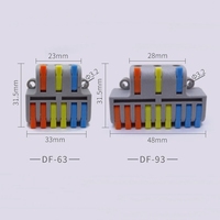 DF-93-Kabel-Anschluss Drei in neun aus L N G Draht-Splitter 2,5 Quadrat Quick Connect Terminal Block-Anschluss