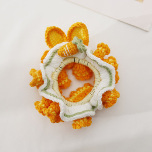 Bandeau doux et élégant tissé à la main, accessoire en laine crocheté fait main par <span class=keywords><strong>maman</strong></span>, artisanat textile <span class=keywords><strong>pour</strong></span> filles - Product Image 5