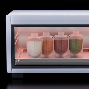 Sac de conservation du lait maternel en silicone 160 ml avec couvercle et bec verseur, anti-fuite, portable, réfrigérable, pour utilisation avec tire-lait - Product Image 4