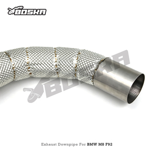 ท่อดาวน์ไปป์สแตนเลสสำหรับ BMW M8 F91/F92/F93 4.4TT ปี 2019-2024 แบบมีแคท ท่อไอเสียไหลสูง - Product Image 5