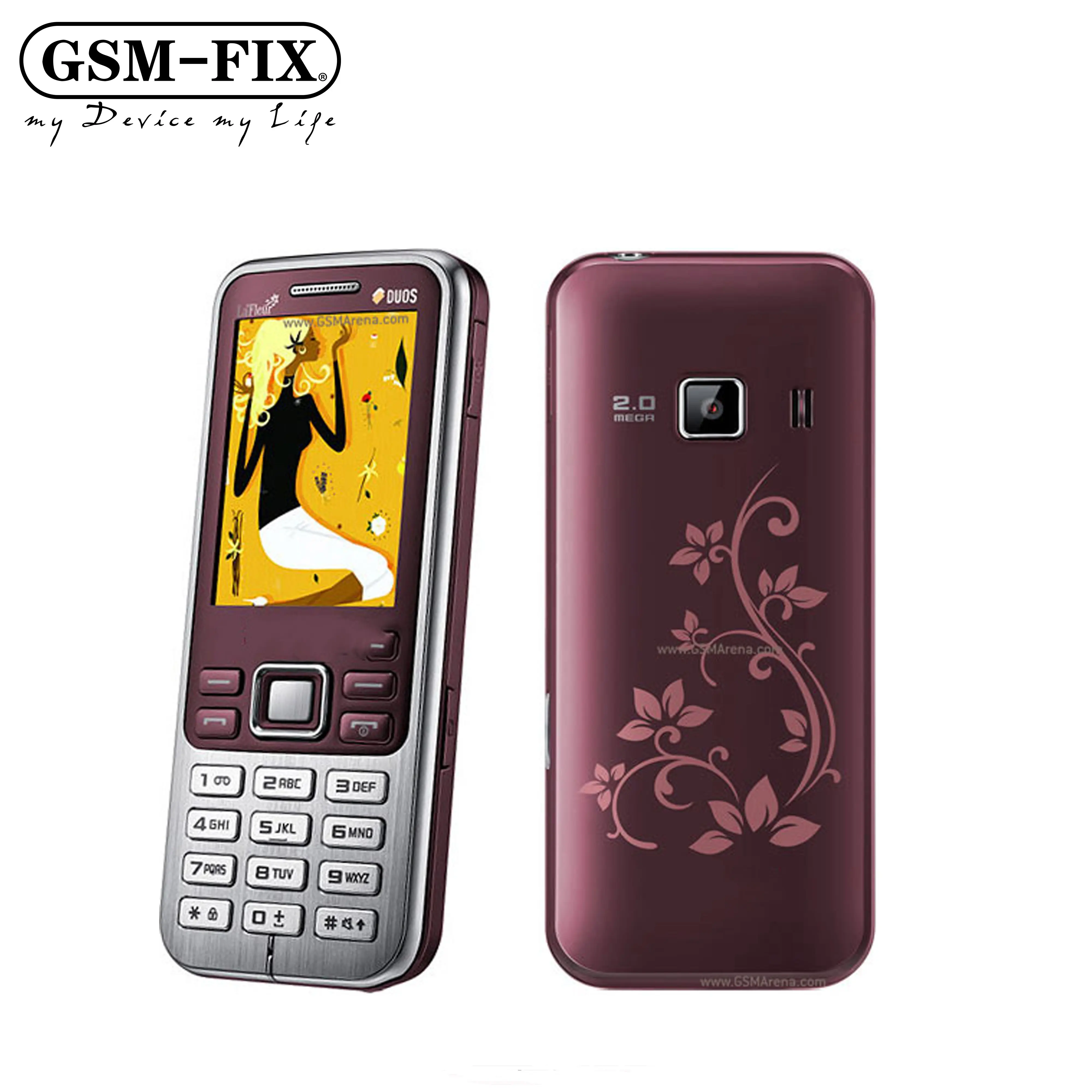 GSM-FIX For Samsung C3322 C3322i Original Unlocked DUOS Metro Duos C3322 La Fleur Dual Sim Mobile Phone