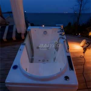 Bañera de Hidromasaje Portátil, Bañera de Acrílico Accesible con 6 Jets, Spa Interior para el Hogar, Hidroterapia Segura, Cómoda y Moderna - Product Image 6