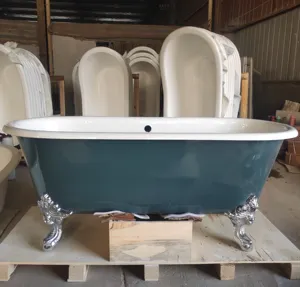 深い鋳鉄製の爪足浴槽