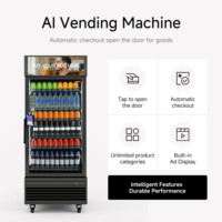Distributeur automatique intelligent HAHA VENDING AI avec écran publicitaire numérique, capacité de 300 à 600, refroidissement par compresseur, intégration TPV pour
