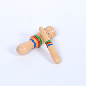 Instrument de percussion Orff en bois à tube sonore unique fileté et double rainure pour l'éducation musicale et les performances (vente en gros) - Product Image 2