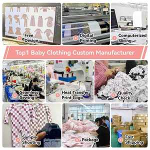 Baju monyet bayi lengan panjang, Romper bambu cetak tempat grosir untuk balita anak-anak - Product Image 6