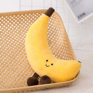 Peluche Decorativi a Forma di Frutta e Verdura, Bambole Simulate di Melanzane, Banane, Pere e Pesche, Animali di Peluche Imbottiti - Product Image 4