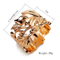 Set di 4 Portatovaglioli a Forma di Foglia in Lega di Zinco Oro Rosa - Ecologico, per Matrimoni e Feste, Disponibile