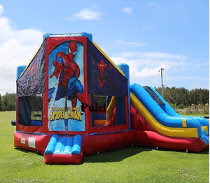Spiderman inflable <span class=keywords><strong>castillo</strong></span> hinchable tobogán divertido juego de <span class=keywords><strong>castillo</strong></span> hinchable con tobogán Combo Alquiler de fiesta - Product Image 2