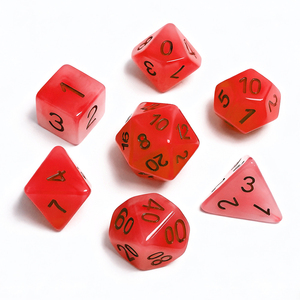 Tùy Chỉnh 7Pcs Màu Kép RPG Nhựa Dice Set, Đa Diện Đầy Màu Sắc Rồng Và Rồng Hội Đồng Quản Trị Trò Chơi Xúc Xắc Đồ Chơi - Product Image 4