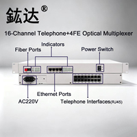Multiplexeur optique téléphonique PCM 16 canaux FXS/FXO RJ45, convertisseur vocal sur fibre optique avec 4 ports Ethernet